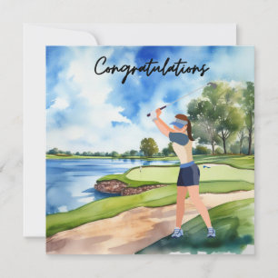 Golf Félicitations Carte Golf pour Lady Golfer