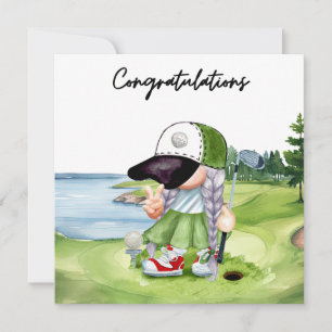Golf Félicitations Carte Golf pour Lady Golfer