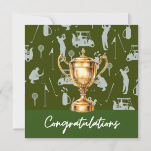 Golf Félicitations golf sur le thème du golfeur