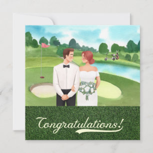 Golf Félicitations pour la mariée et le marié golf