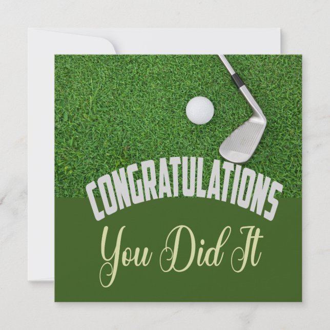 Golf Félicitations vous l'avez fait pour golfeur (Devant)