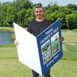Golf Fête des pères 4 Photo Collage Card pour les