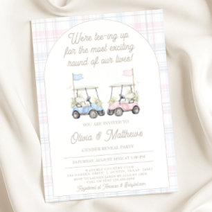 Golf Genre Reveal Invitation - Bébé Golf Carts