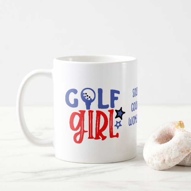 Golf Girl Customisé café Mug (Avec donut)