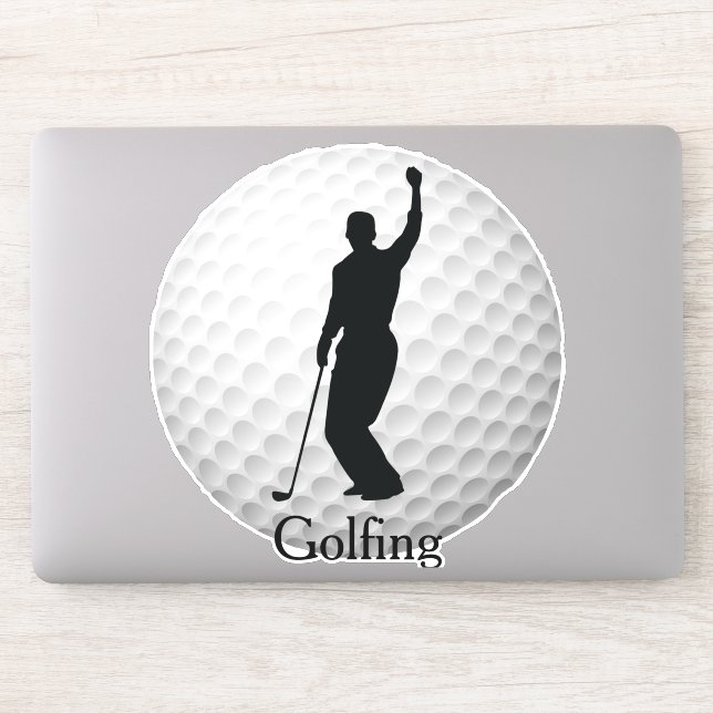 Golf Golf Golf Ball Design Contour Sticker (Ordinateur)