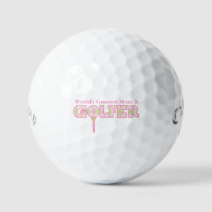 Golf Golfer maman rose vert plâtre cadeau balles de gol