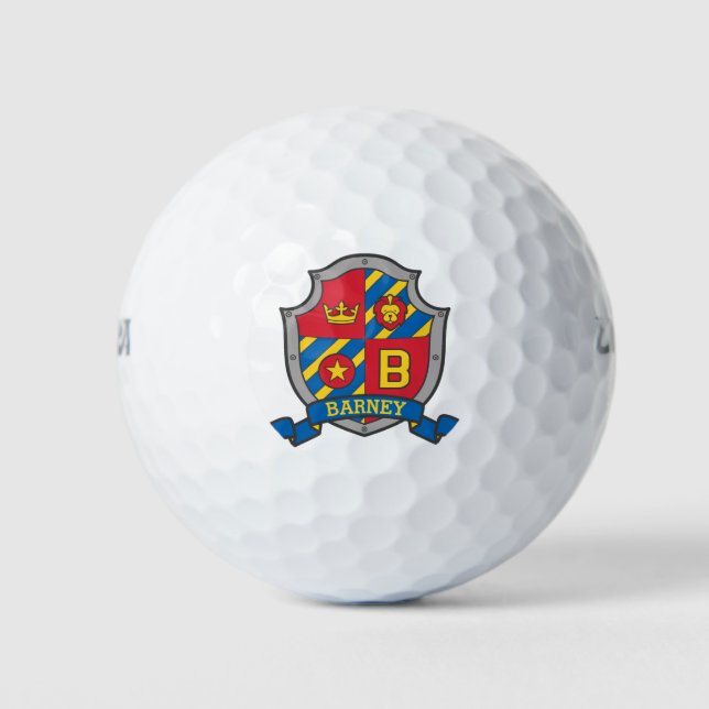 Golf Graphique Heraldique B monogramme Barney balles de (Devant)