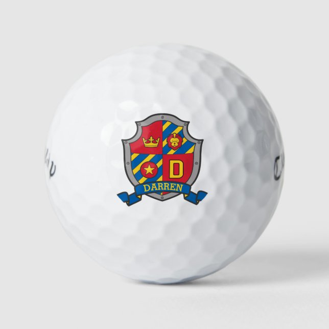 Golf Graphique Heraldique D monogramme Darren balles de (Devant)