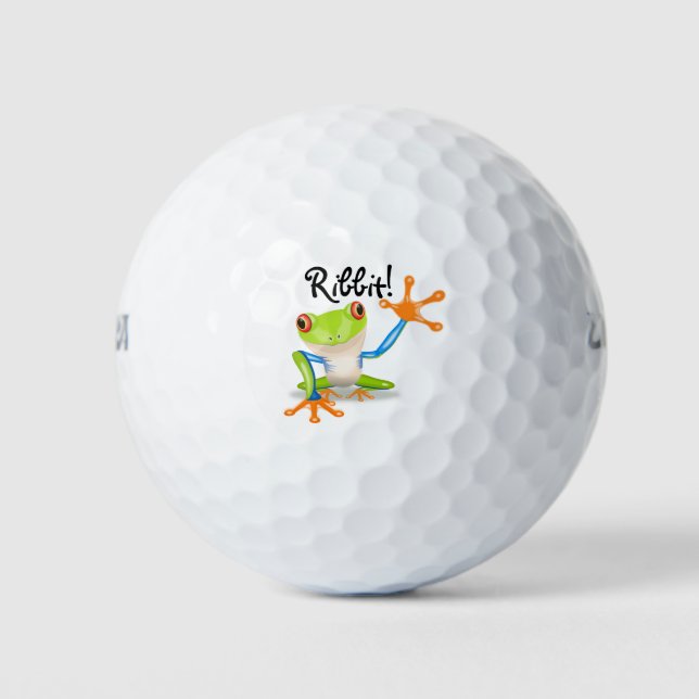 Golf Grenouille! Ribbit ! - BALLES DE GOLF-Personnalise (Devant)