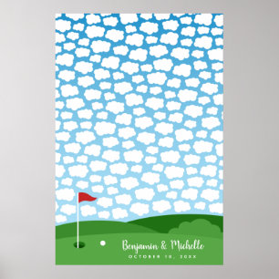 Golf Guest Book Poster - 150 Signatures