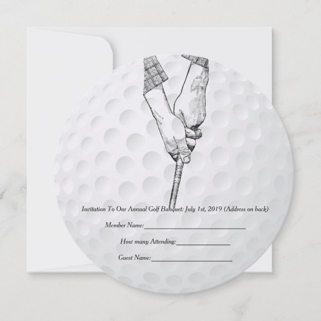 Golf Invitation Golfer (Devant)