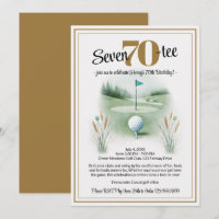 Golf Invitations de fête d'anniversaire pour 70e