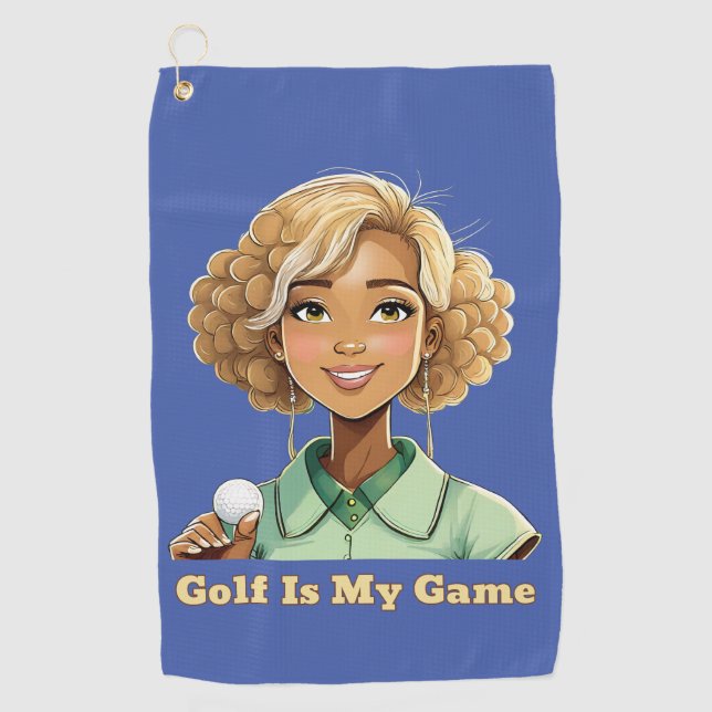 Golf Is My Game Serviette de golf pour femmes (Devant)