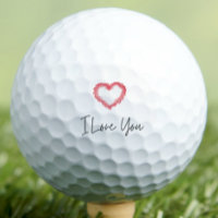 Je t'aime coeur rouge Valentine's Day balles de go
