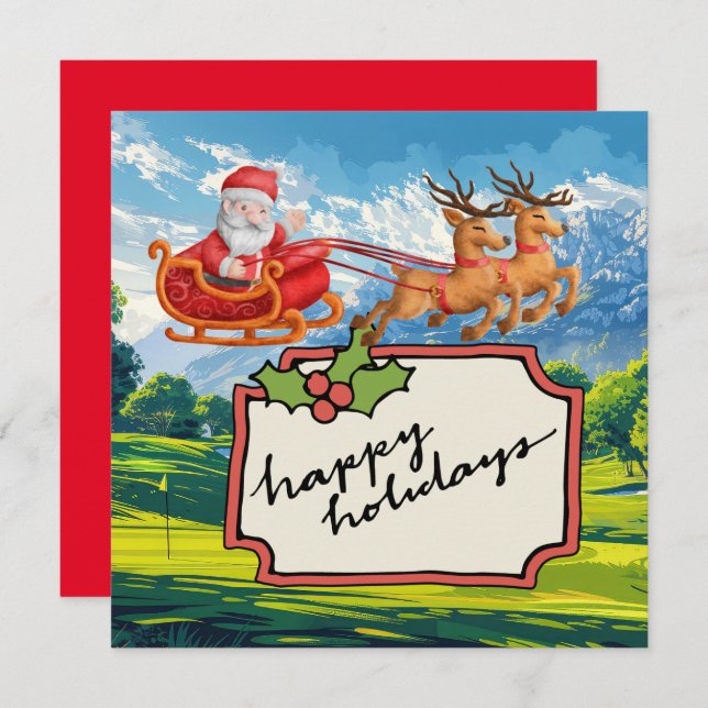 Golf Joyeux Noël avec le Père Noël (Devant / Derrière)