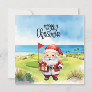 Golf Joyeux Noël avec le Père Noël au drapeau