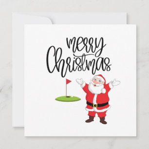 Golf Joyeux Noël avec le Père Noël au drapeau