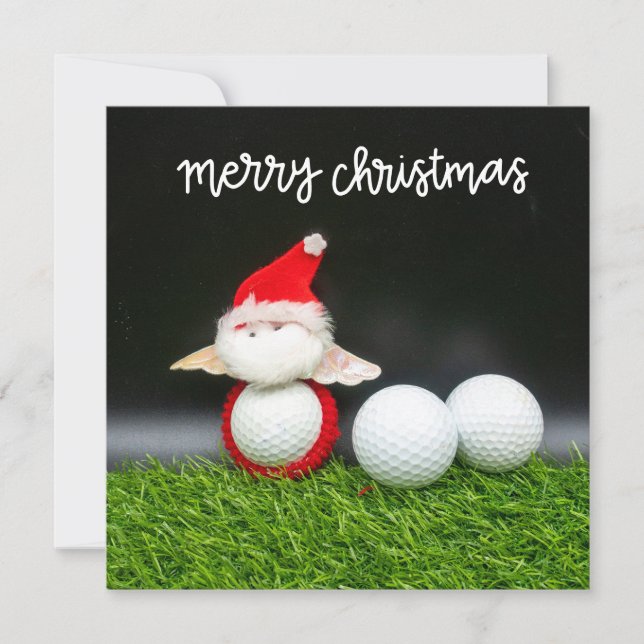 Golf Joyeux Noël avec le Père Noël pour golfeurs (Devant)