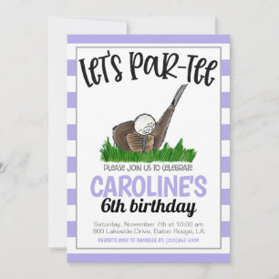 Golf Let's Par-tee Anniversaire Invitation