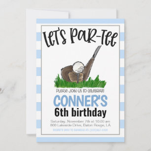 Golf Let's Par-tee Anniversaire Invitation