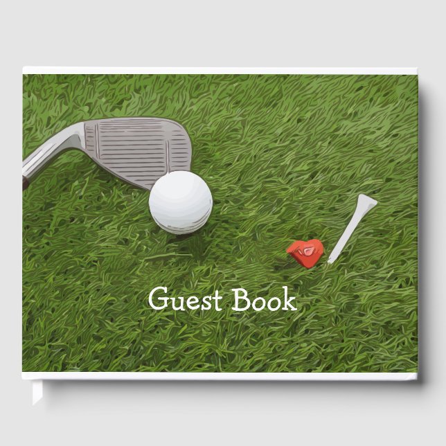 Golf Livre Guest boule de golf et tee avec amour (Recto)