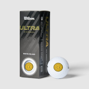 Golf Logo de monogramme personnalisé emblème balles de