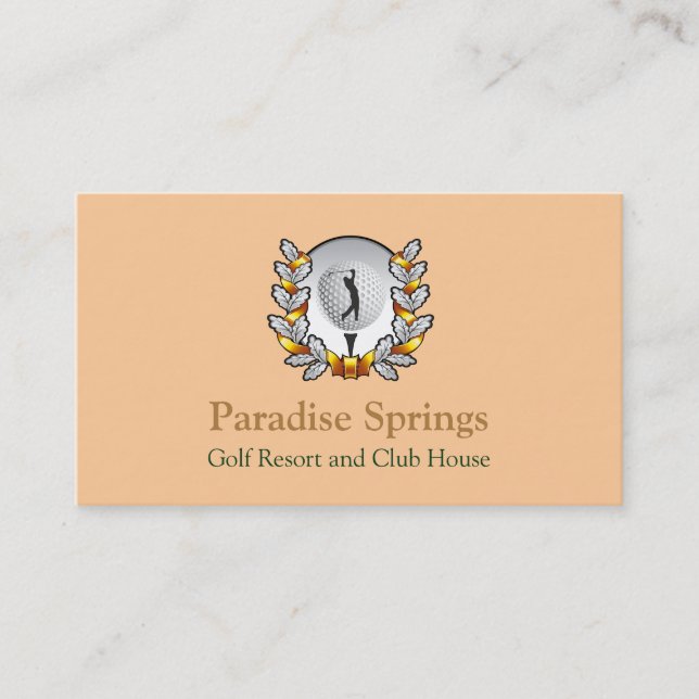 Golf Logo Emblem Golfball Carte de visite de la Co (Devant)