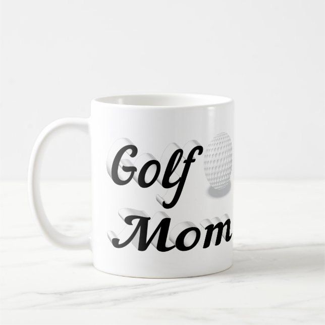 Golf Maman demi-texte Café Mug (Gauche)