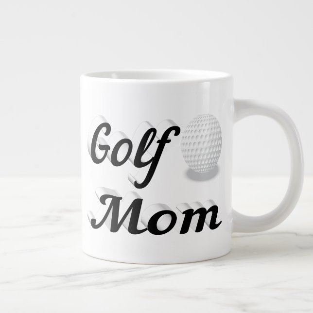 Golf Maman demi-texte Géant Café Mug (Droite)