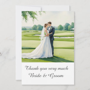 Golf Mariage Carte de remerciements pour Golfer aq