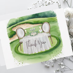 Golf Mariage Carte de remerciements pour Golfer aq