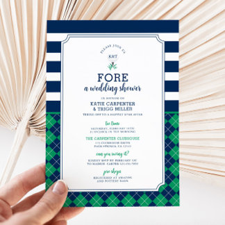 Golf Mariage Couples Douche Invitation