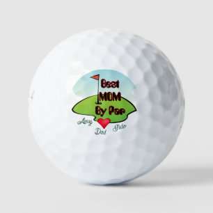 Golf Meilleure Maman par Par -Nom/ Initiale Balles de