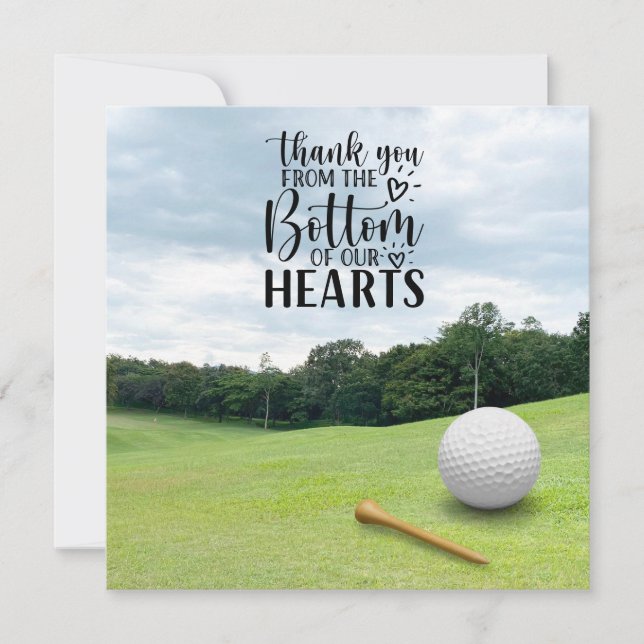 Golf merci beaucoup pour la balle de golf sur vert (Devant)