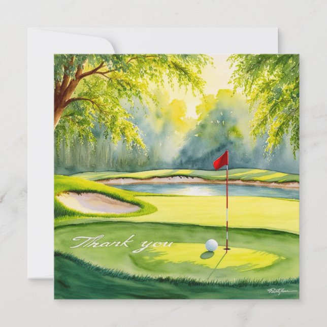 Golf merci mot sur mettre vert (Devant)