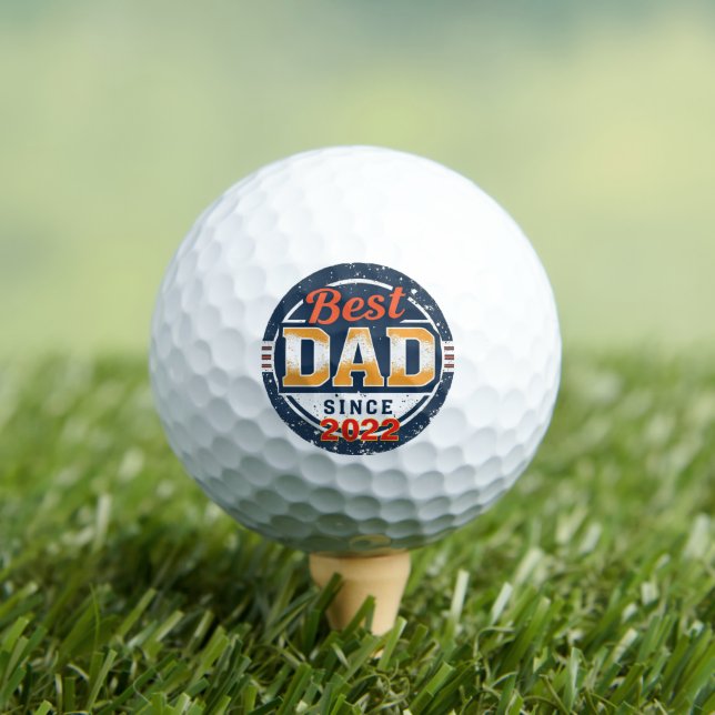 Golf Né pour être papa - année personnalisée balles de  (T-shirt Insitu)