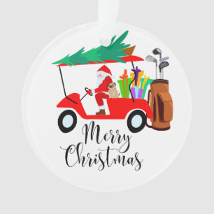 Golf noël Santa Claus équitation voiturette golf