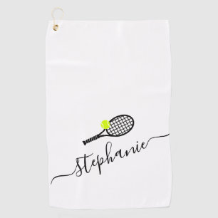 Golf Nom de script personnalisé Tennis Serviette main