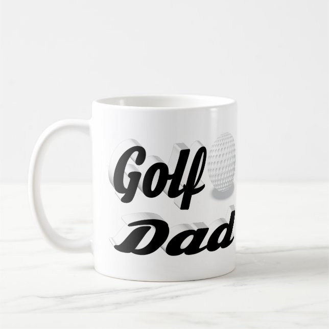 Golf Papa demi-texte Café Mug (Gauche)