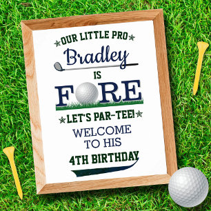 Golf PAR-TEE 4e Affiche de bienvenue d'anniversair