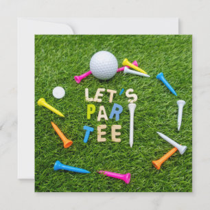 Golf Par tee party avec balle de golf coloré tee -