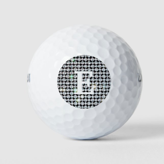 Golf Personnaliser les balles de golf, Diamant blanc (Devant)