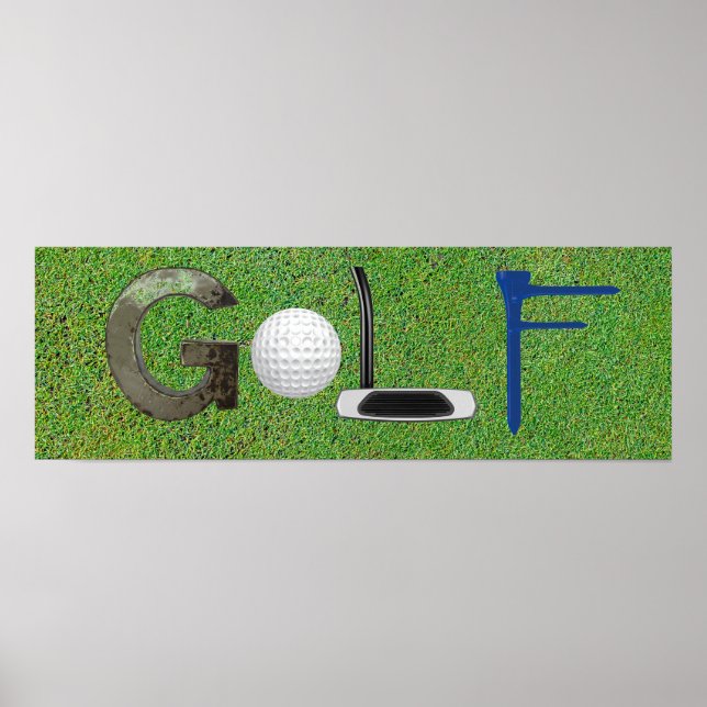 Golf picture letters poster (Devant)
