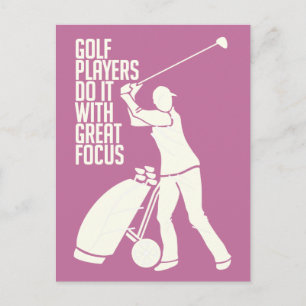 GOLF PLAYER carte postale personnalisée