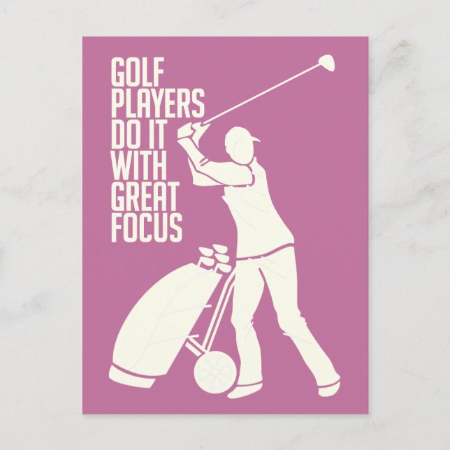 GOLF PLAYER carte postale personnalisée (Devant)