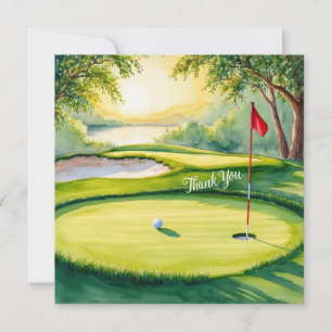 Golf putting green avec mot Merci