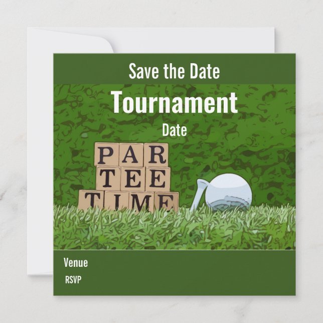 Golf Sauvez la date avec partie de golf par tee (Devant)