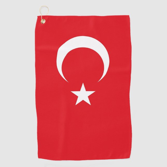 Golf Serviette avec drapeau de la Turquie (Devant)