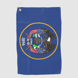 Golf Serviette avec drapeau de l'État de l'Utah, É