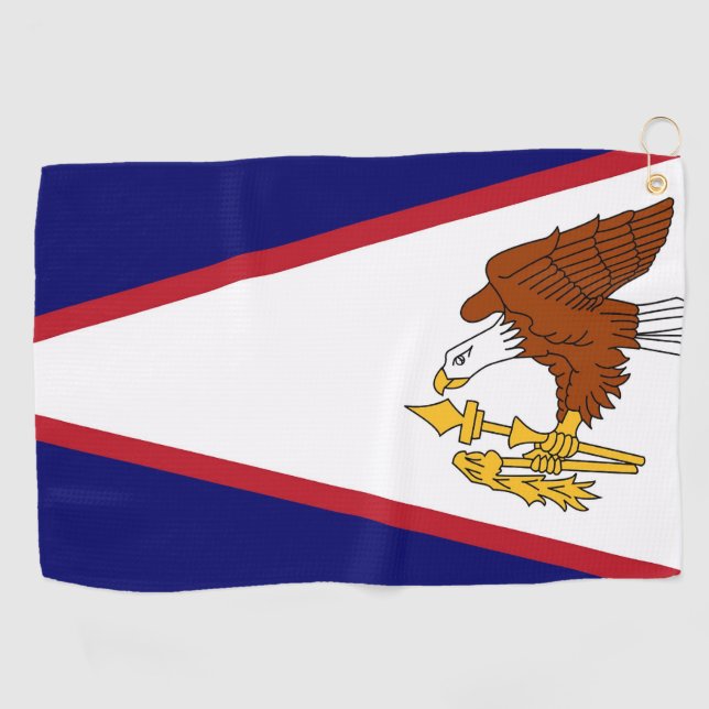 Golf Serviette avec drapeau des Samoa américaines, (Horizontal)